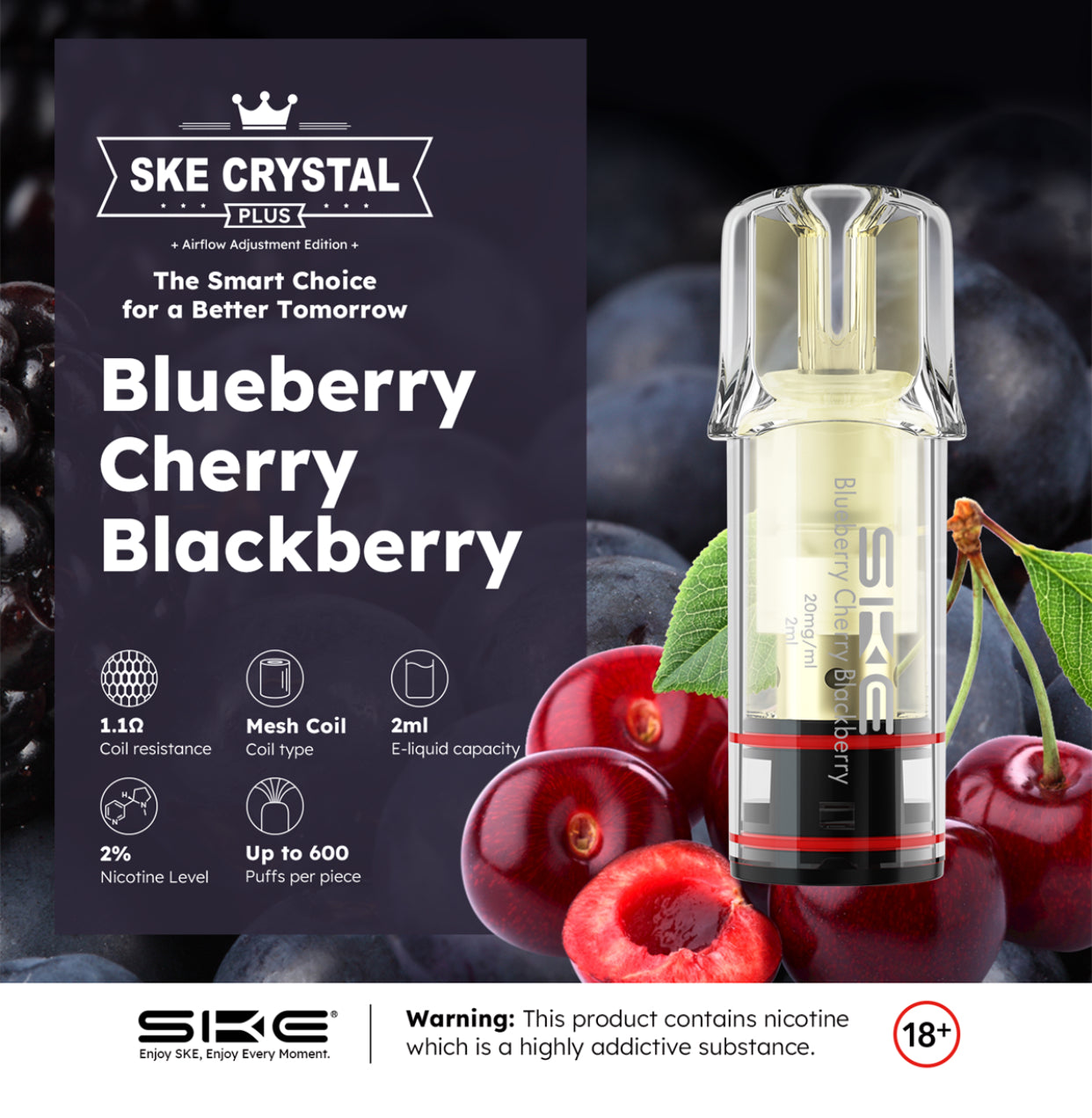 Crystal Plus Pods - Blueberry Cherry Blackberry